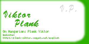 viktor plank business card